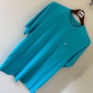 tasc Classic Blue Short Sleeve Crew Neck Pocket Tee men's sz M preworn